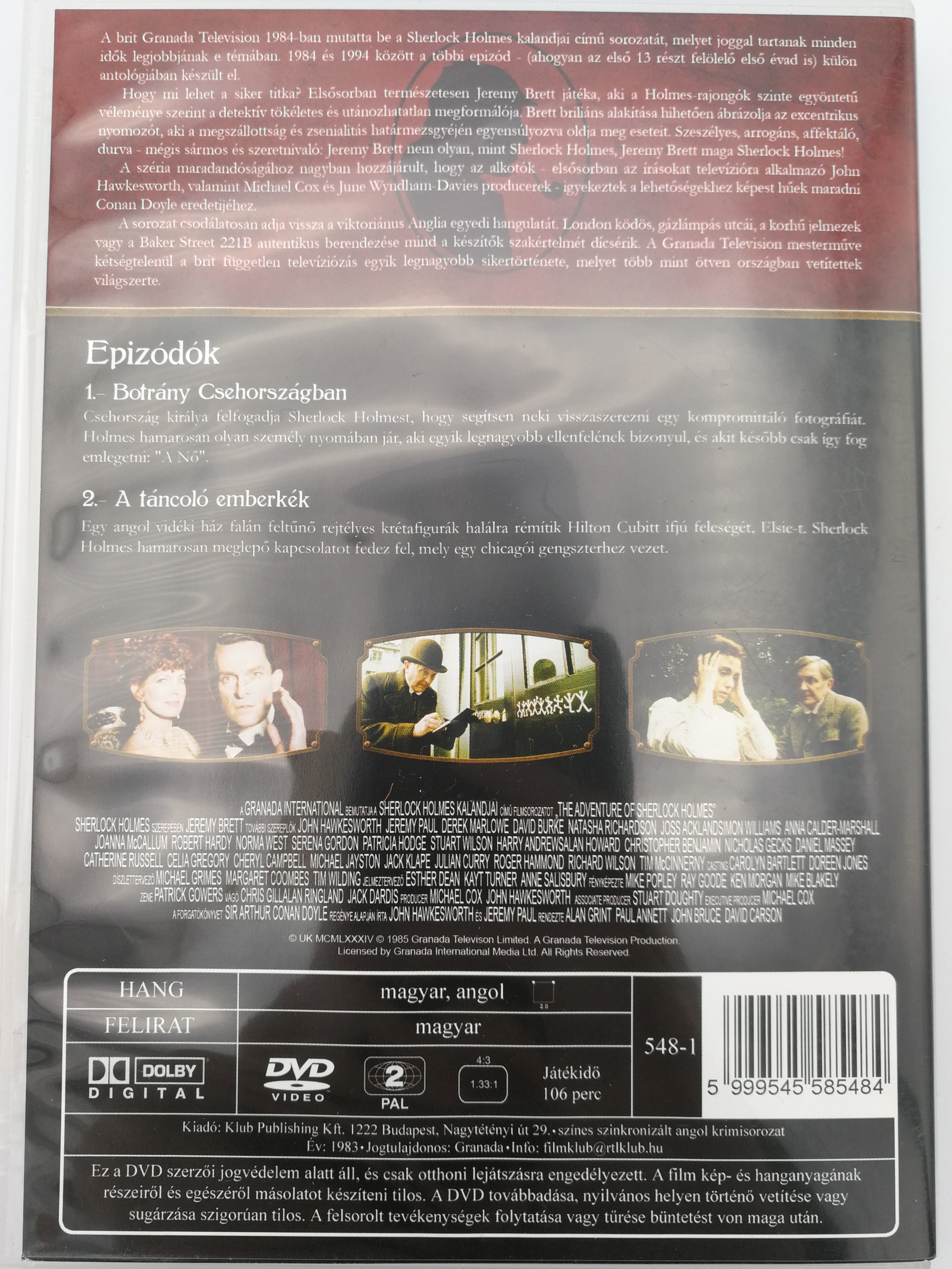 The Adventures of Sherlock Holmes 1. DVD 1